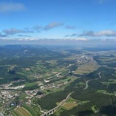 Flugwegposition um 11:32:19: Aufgenommen in der Nähe von Gemeinde Raach am Hochgebirge, 2640, Österreich in 1475 Meter